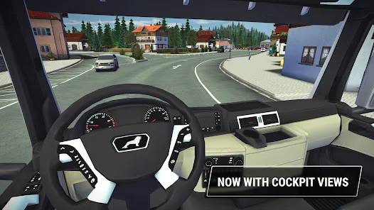 Snímek hry Construction Simulator 3 Lite — pohled na město a techniku